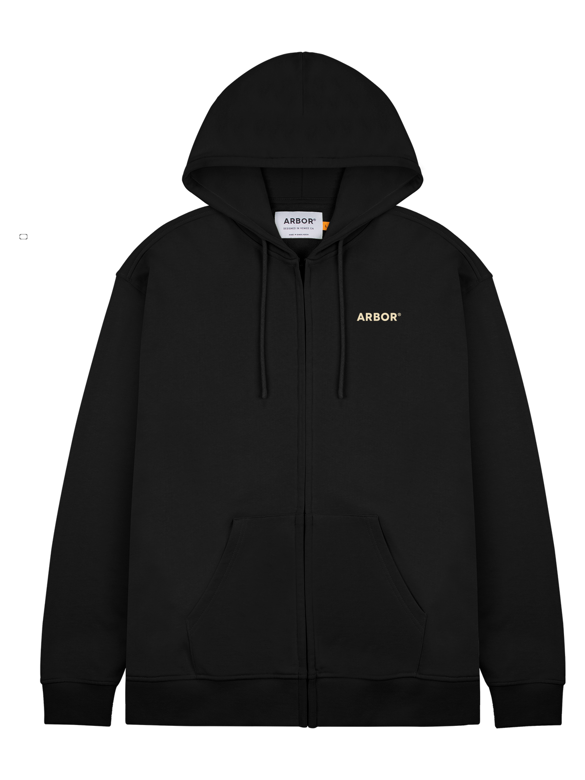 Arbor Mountain Craft Zipped Hooded Sweatshirt Hoody Fleece Black