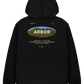 Arbor Mountain Craft Zipped Hooded Sweatshirt Hoody Fleece Black Graphic