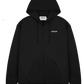 Arbor Mountain Craft Zipped Hooded Sweatshirt Hoody Fleece Black