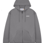 Arbor Mountain Craft Zipped Hooded Sweatshirt Hoody Fleece Light Grey