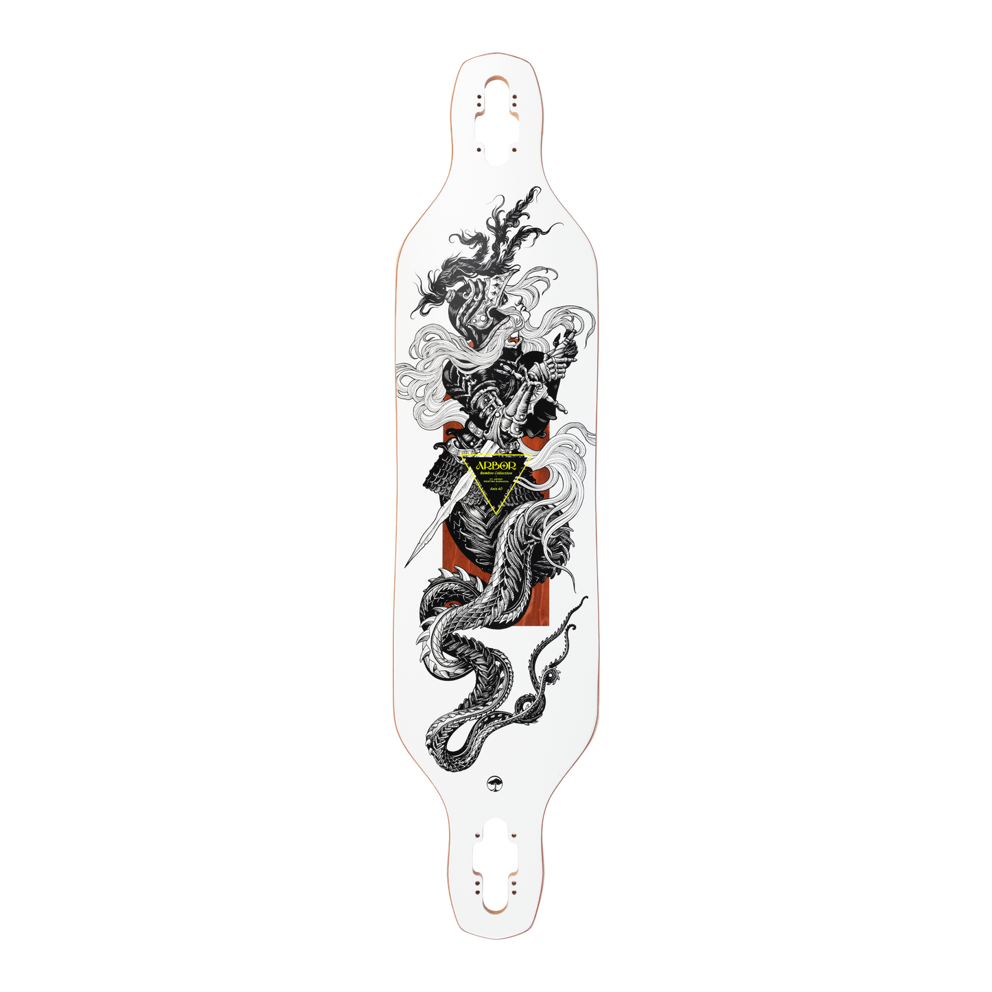 Arbor Performance Longboard Deck - Bamboo Axis 40 K Darmaeva - graphic