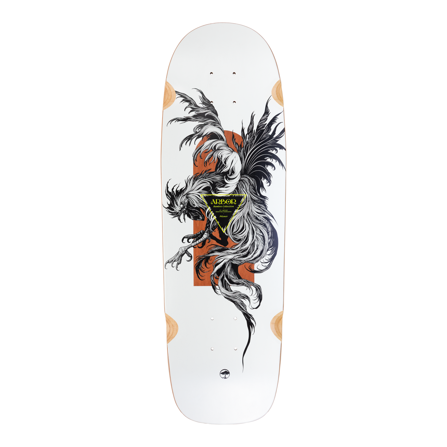 Arbor Cruiser skateboard Deck -  Bamboo Pilsner XL K Darmaeva - graphic